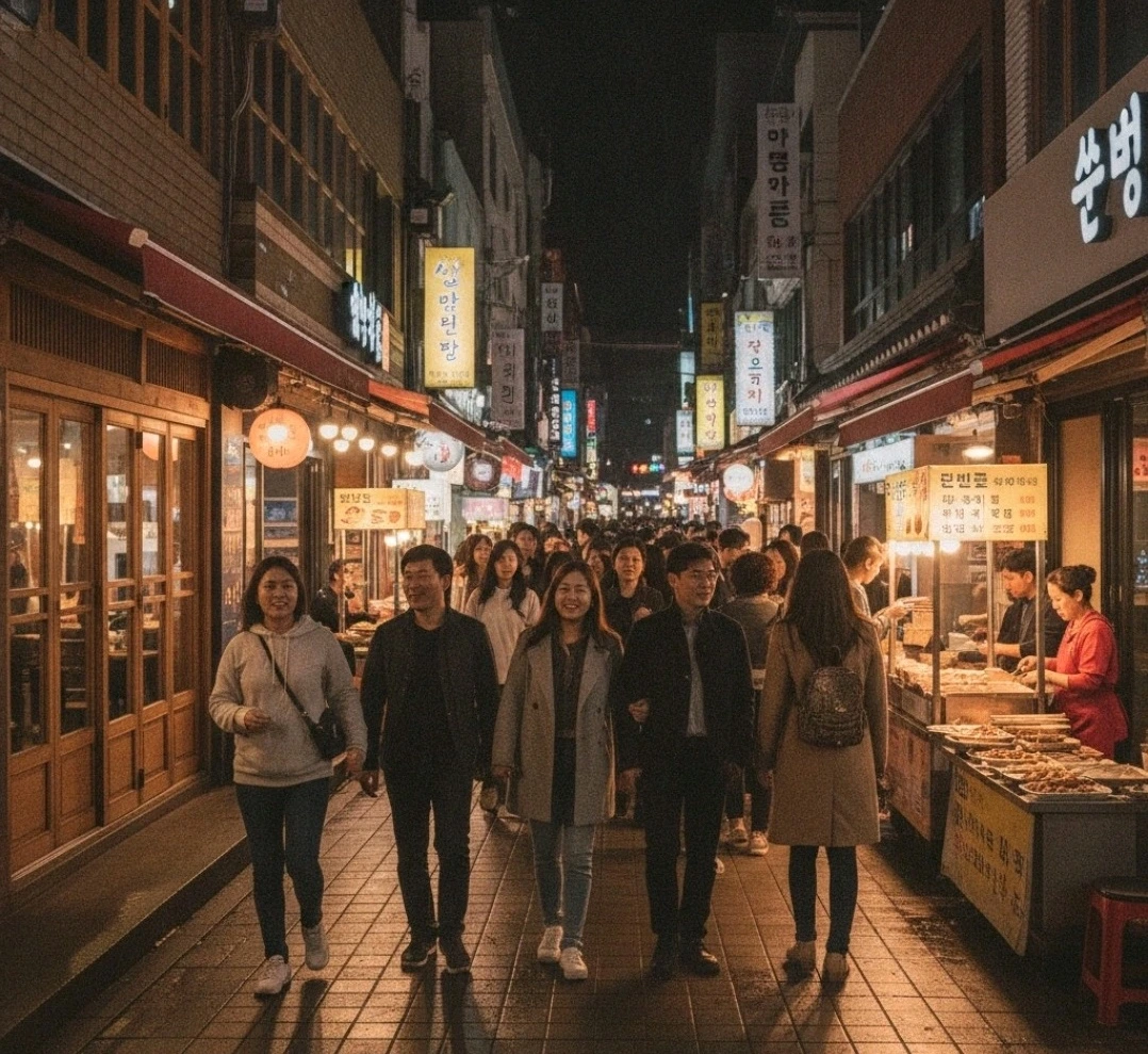 한국의밤거리